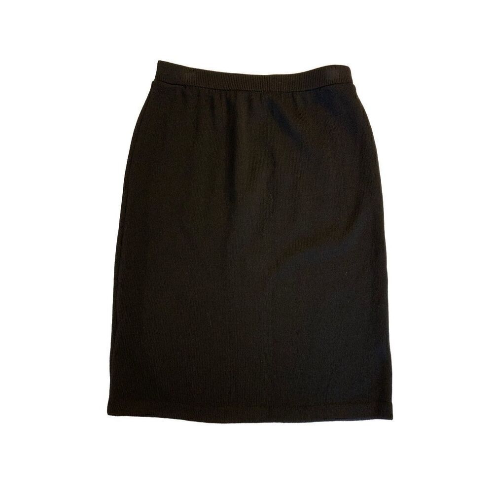 St. John Basics Santana Knit black skirt women's size 5